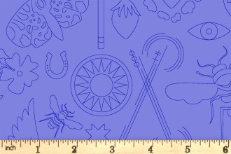 Andover Fabrics - Sunprints 2022 - Embroidery - Blueberry (9256/B2)