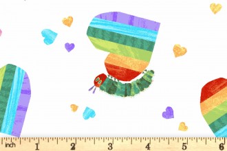 Andover Fabrics - The Very Hungry Caterpillar - Caterpillar Hearts - Day (9832/L)