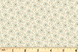 Andover Fabrics - Bluebird - Wreath - Ivory (9843/L)