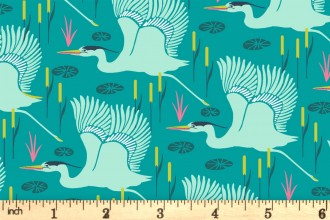 Andover Fabrics - Flora and Fauna - Wetlands - Emerald (9996/T)