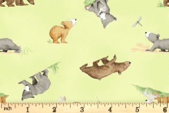 Clothworks - You're All My Favourites - Baby Bears - Pale Yellow (Y2458-18)