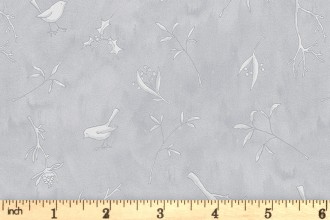 Clothworks - Guess How Much I Love You - Woodland Scatter - Soft Grey (Y3083-119)