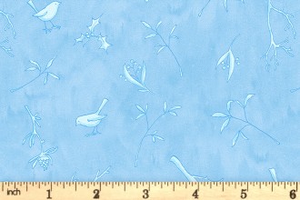 Clothworks - Guess How Much I Love You - Woodland Scatter - Light Blue (Y3083-90)
