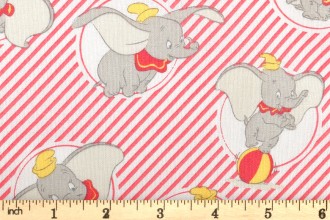 Craft Cotton Co - Disney Dumbo - Stripes - Light Coral (2450-08)