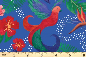 Craft Cotton Co - Birds of Paradise - Birds of Paradise - Royal (2753-01)