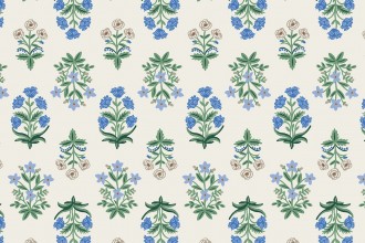 Cotton + Steel - Camont - Wallpaper Floral - Blue (304090-21)