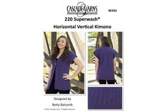 Cascade W243 - Horizontal Vertical Kimono in 220 Superwash (downloadable PDF)