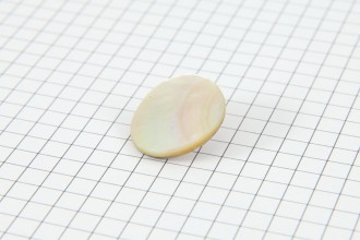 Drops Round, Mother of Pearl Button, Pearlescent White, 20mm