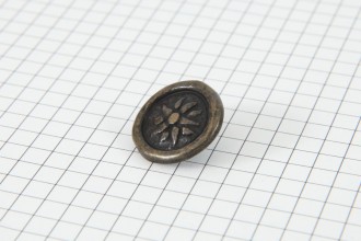 Drops Round, Inca Design Button, Brass, 20mm