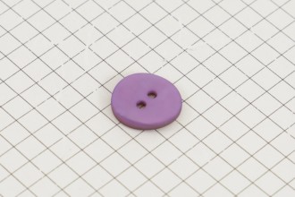 Drops Round, Mother of Pearl Button, Purple, 15mm