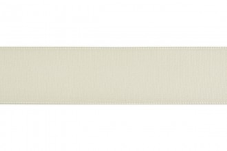 Bowtique Satin Polyester Ribbon - 6mm wide - Ivory (5m reel)
