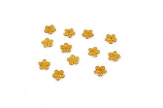 Trimits Acrylic Stones, Glue-On Flower, Gold (pack of 12)
