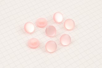 Round Flat Buttons, Pearlescent Baby Pink, 11.25mm (pack of 8)