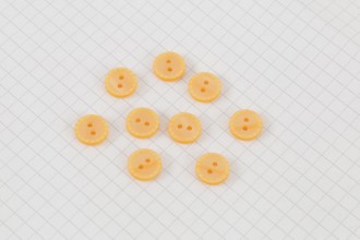 Round Crimp Edge Buttons, Orange, 11.25mm (pack of 9)