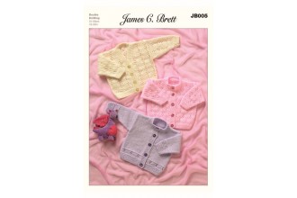 James C Brett 005 Cardigans in Baby DK (leaflet)