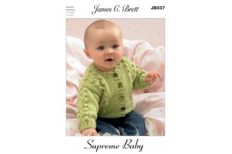 James C Brett 037 Cardigans and Sweater in Supreme Baby DK (leaflet)