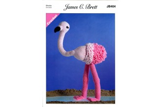 James C Brett 404 Flo the Flamingo Toy in Flutterby Chunky (leaflet)