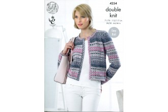 King Cole 4254 Sweater and Cardigan in Drifter DK (leaflet)