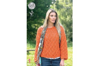 King Cole 4385 Ladies Polo Neck and Sweater in Big Value Chunky (downloadable PDF)