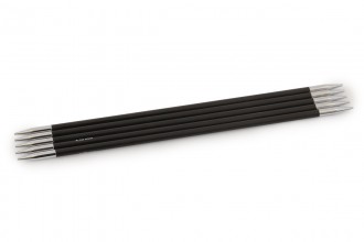 KnitPro Double Point Knitting Needles - Karbonz - 20cm (4.50mm)