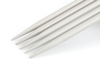 KnitPro Basix Double Point Knitting Needles - Aluminium - 15cm (4.00mm)