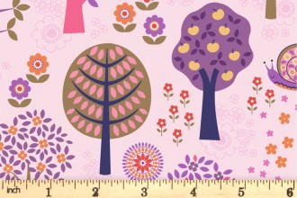 Lewis and Irene - Flower Child - Groovy Forest - Pink (A434.1)
