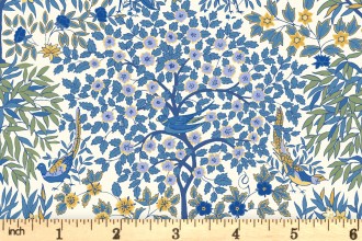 Liberty Fabrics - The Orchard Garden - Pheasant Forest - Blue (04775625/X)