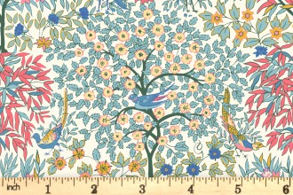 Liberty Fabrics - The Orchard Garden - Pheasant Forest - Coral (04775625/Y)