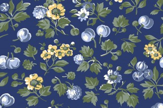 Liberty Fabrics - The Orchard Garden - Wild Cherry - Blue (04775627/W)