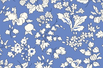 Liberty Fabrics - The Orchard Garden - Fruit Silhouette - Blue (04775628/X)