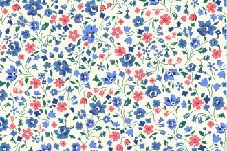 Liberty Fabrics - The Orchard Garden - Kimberly and Sarah - Coral (04775634/Y)
