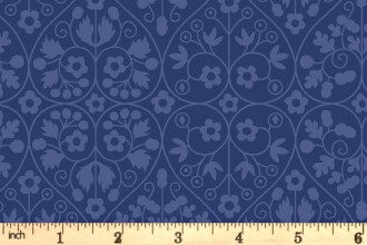 Liberty Fabrics - The Orchard Garden - Gated Shadow - Blue (04775636/X)