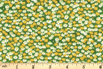 Makower - Village Life - Meadow Flowers - Yellow and White (2297/Y)