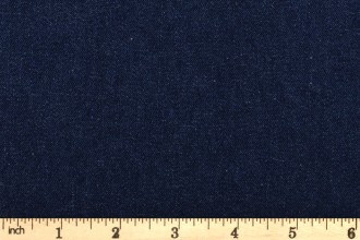 8oz Medium/Heavy Weight Washed Denim Cotton - Dark Blue