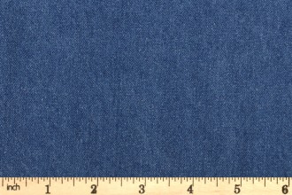 8oz Medium/Heavy Weight Washed Denim Cotton - Medium Blue