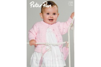 Peter Pan P1055 Round and V-Neck Cardigans and Round Neck Sweater in DK (downloadable PDF)