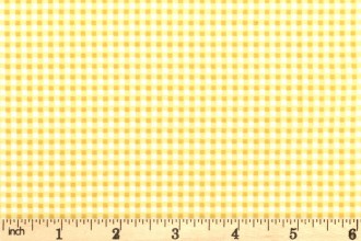 Rose & Hubble - Cotton Poplin Ginghams - Yellow and White (CP0183)