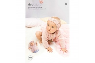Rico Knitting Idea Compact 888 (Leaflet) Cardigan, Top and Headband in ...
