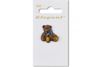 Sirdar Elegant 2 Hole Teddy Button, Brown, 25mm (pack of 1)