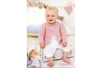 Stylecraft 9173 Knitting Pattern Baby Cardigan and Jumper in Lullaby DK 