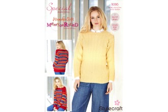 Stylecraft 9395 Sweaters in Special DK and Wondersoft Merry Go Round (downloadable PDF)