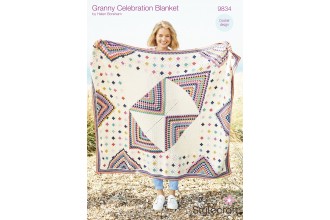 Stylecraft 9834 Granny Celebration Blanket in Bambino and Bellissima DK (leaflet)