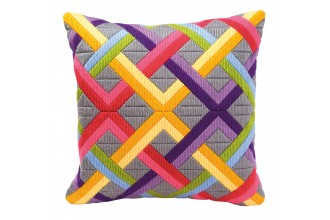 Vervaco - Bold Geometric Style Cushion (Long Stitch Kit)