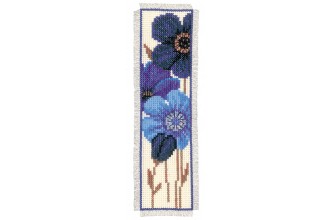 Vervaco - Blue Flowers Bookmark (Cross Stitch Kit)