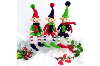 Wee Woolly Wonderfuls Ernie, Bernie and Sid the Elves in Stylecraft Special DK (leaflet)
