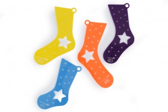 Yarnistry - Pair of Acrylic Sock Blockers - Star Design - Large (UK 7-9)