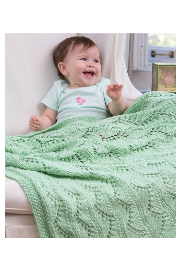 Red Heart - Lace Chevrons Baby Blanket in Red Heart Soft Baby Steps ...