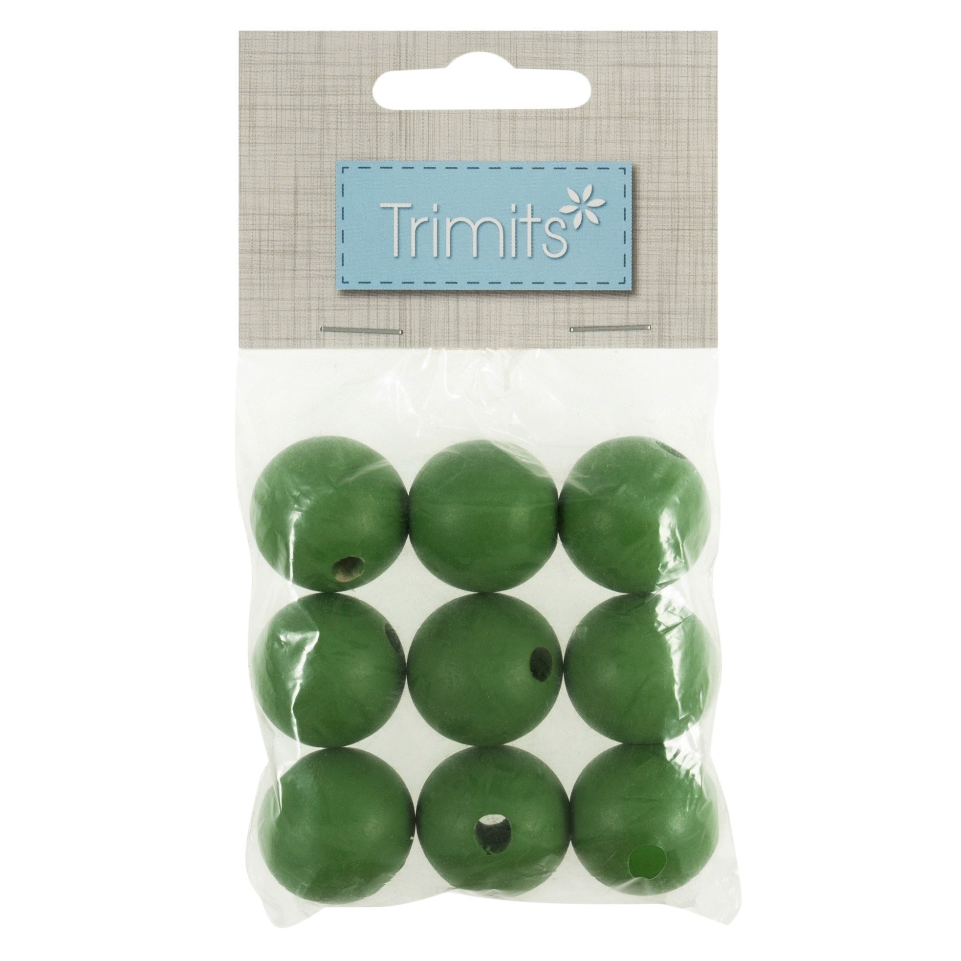 Trimits Wooden Craft Beads - Round - 25mm - Green (Pack of 9) - Wool  Warehouse - Buy Yarn, Wool, Needles & Other Knitting Supplies Online!