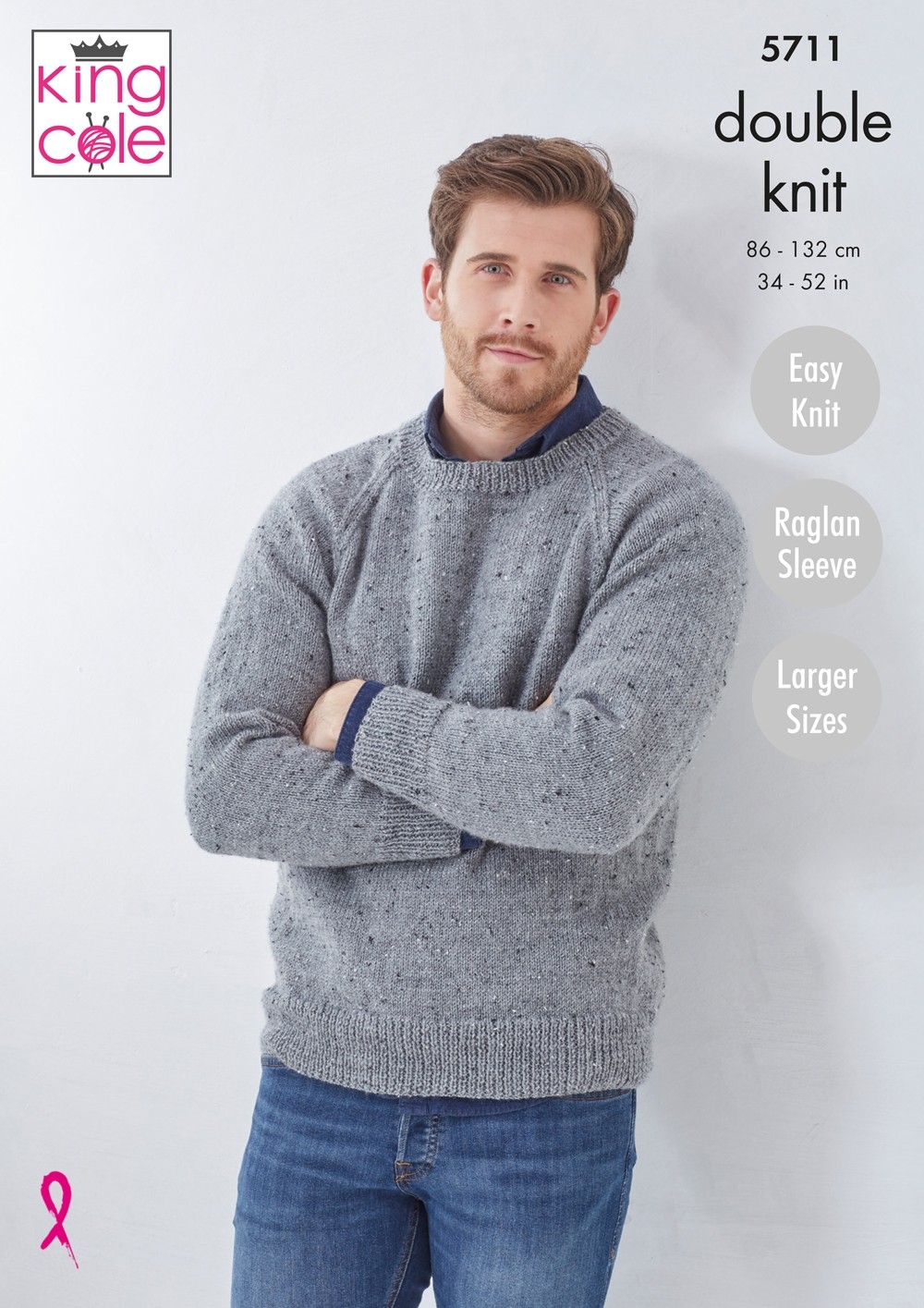 King Cole 5711 Cardigan and Sweater in Big Value Tweed DK (leaflet ...