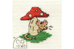 Mouseloft - In The Woods - Tiny Toadstool Mouse (Cross Stitch Kit)